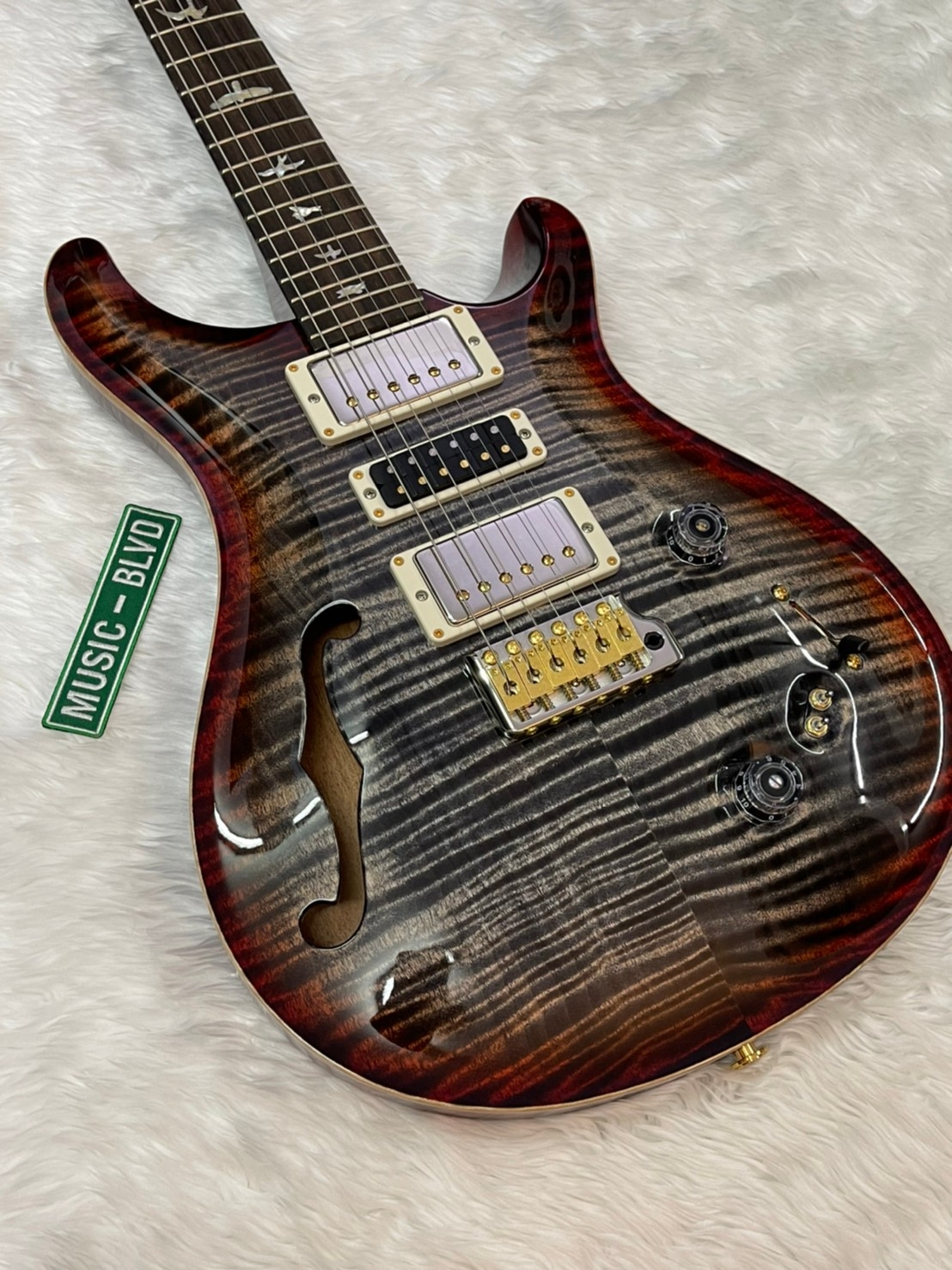 PRS Wood Library 10 Top Special 22 Flame Neck Brazilian Rosewood Charcoal Cherry MB Exclusive