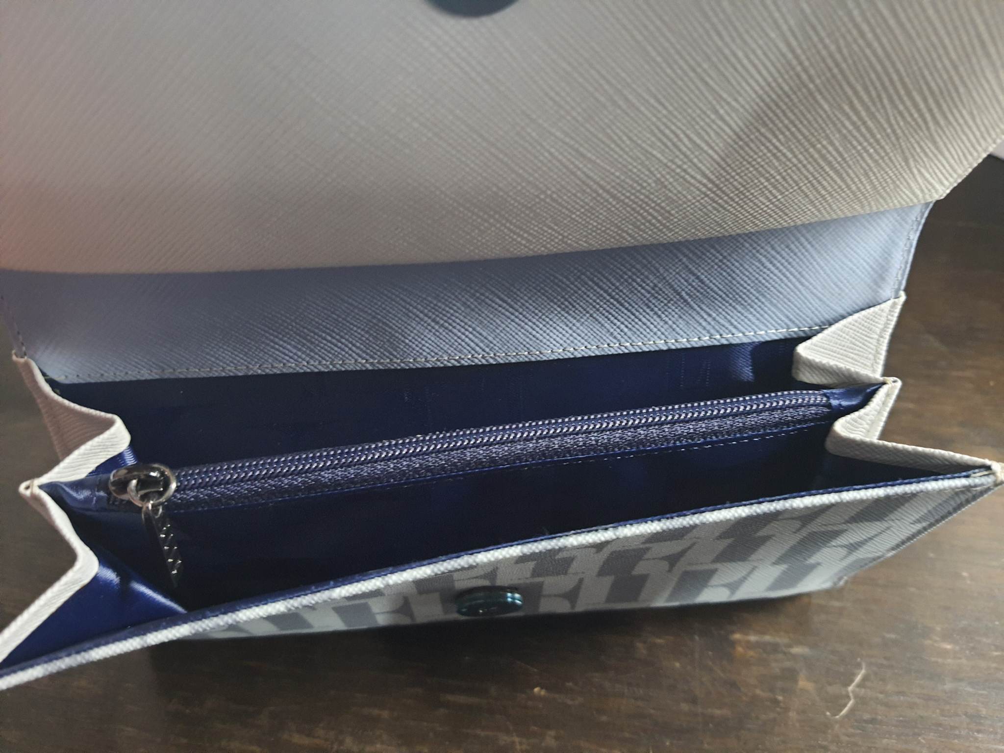 กระเป๋าสตางค์ ELLE เทาฟ้า 2 หน้า ใหม่ แท้