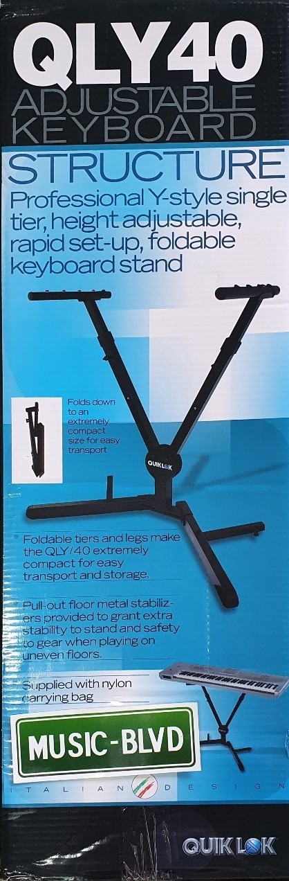 QuikLok QLY-40 Y-Style Keyboard Stand (Black)