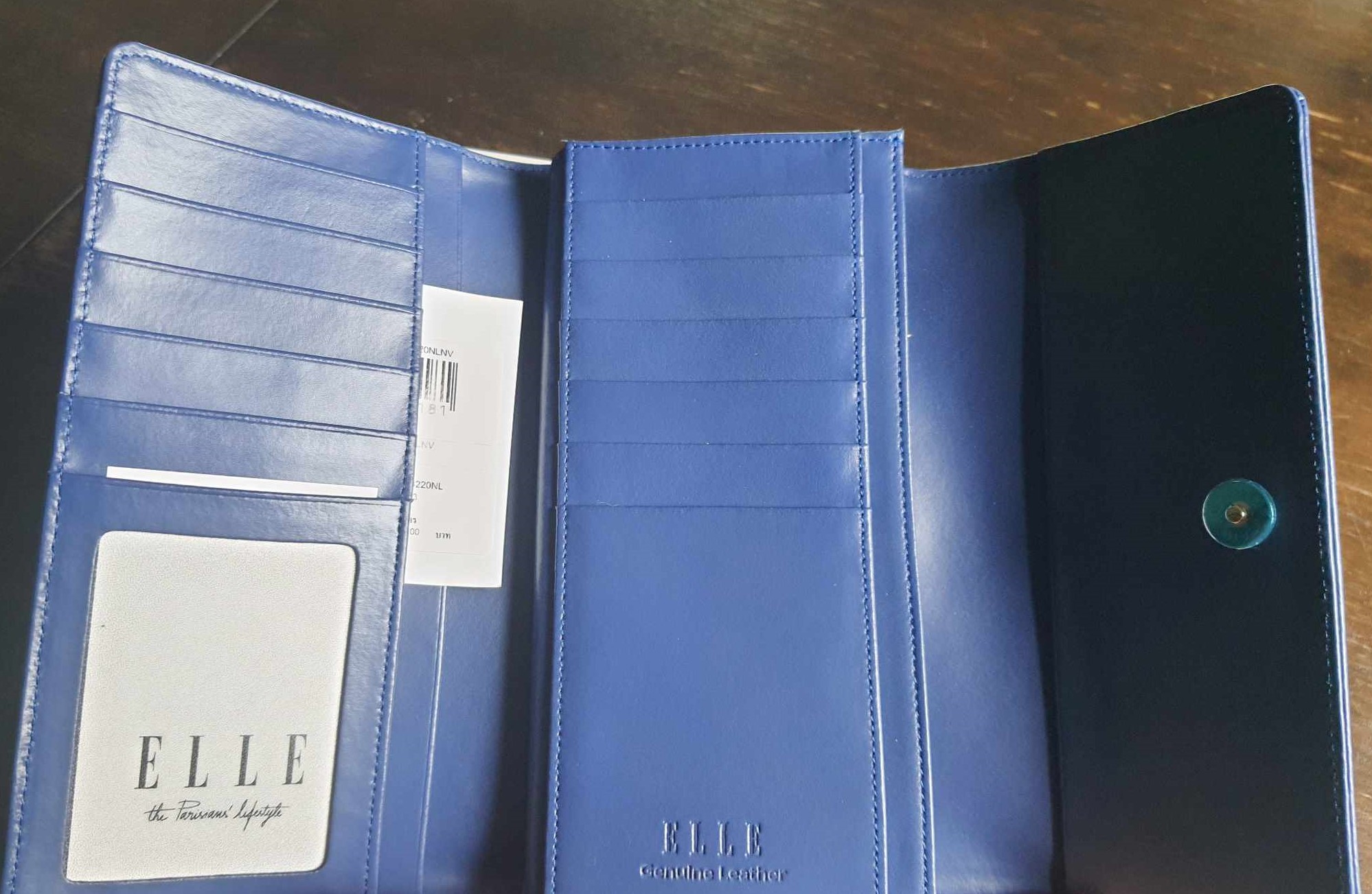 กระเป๋าสตางค์ ELLE น้ำเงิน 3 พับ ใหม่ แท้