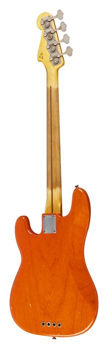 Fender Custom Shop '57 Precision Bass Relic Electric Bass Guitar Master Built by Dale Wilson Transparent Gretsch Orange