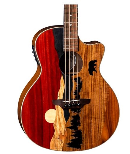 Luna Guitars Vista Bear Tropical Wood Acoustic-Electric Bass Gloss Natural