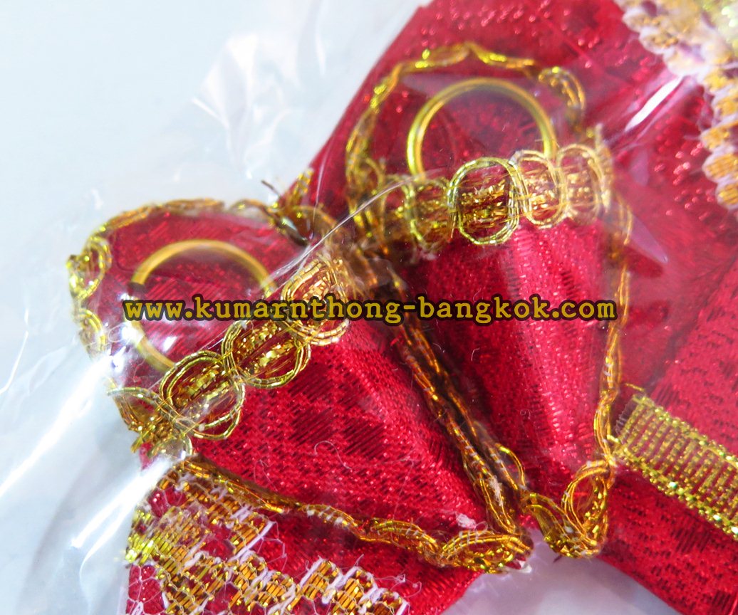 ชุดกุมารทอง แบบถวาย สีแดง (Setพร้อมรองเท้า)