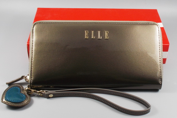 กระเป๋าสตางค์ ELLE น้ำตาลเมทาลิก ใหม่ แท้