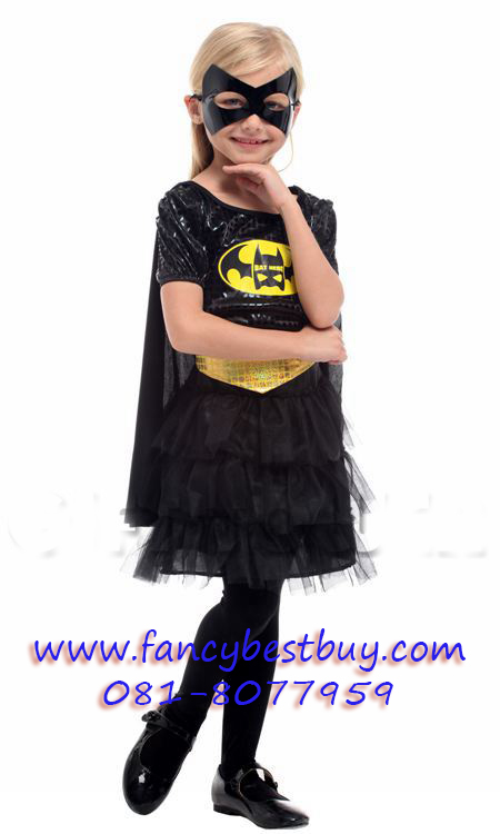 ชุดแบทเกิร์ล แบบที่ 2 Super Bat Girl ขนาด M, L (ผ้าเป็นแบบเงา หากสะท้อนแล้ว จะเป็นผ้าเหลือมๆ)