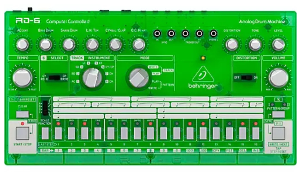 Behringer RD-6 Classic Analog Drum Machine Tangerine