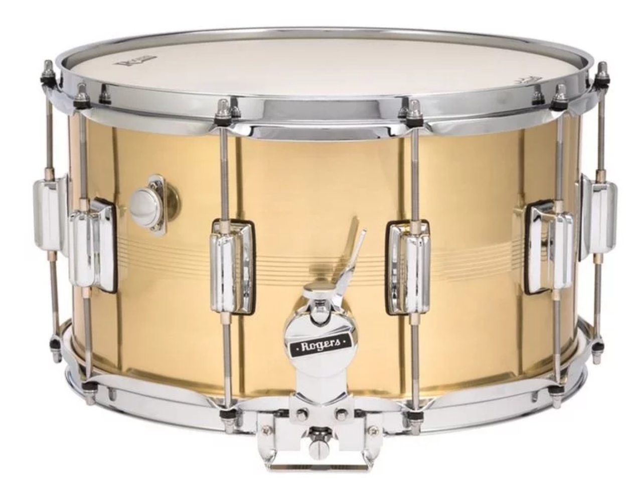 Rogers Drums Dyna-sonic Brass Snare Drum - 8 x 14