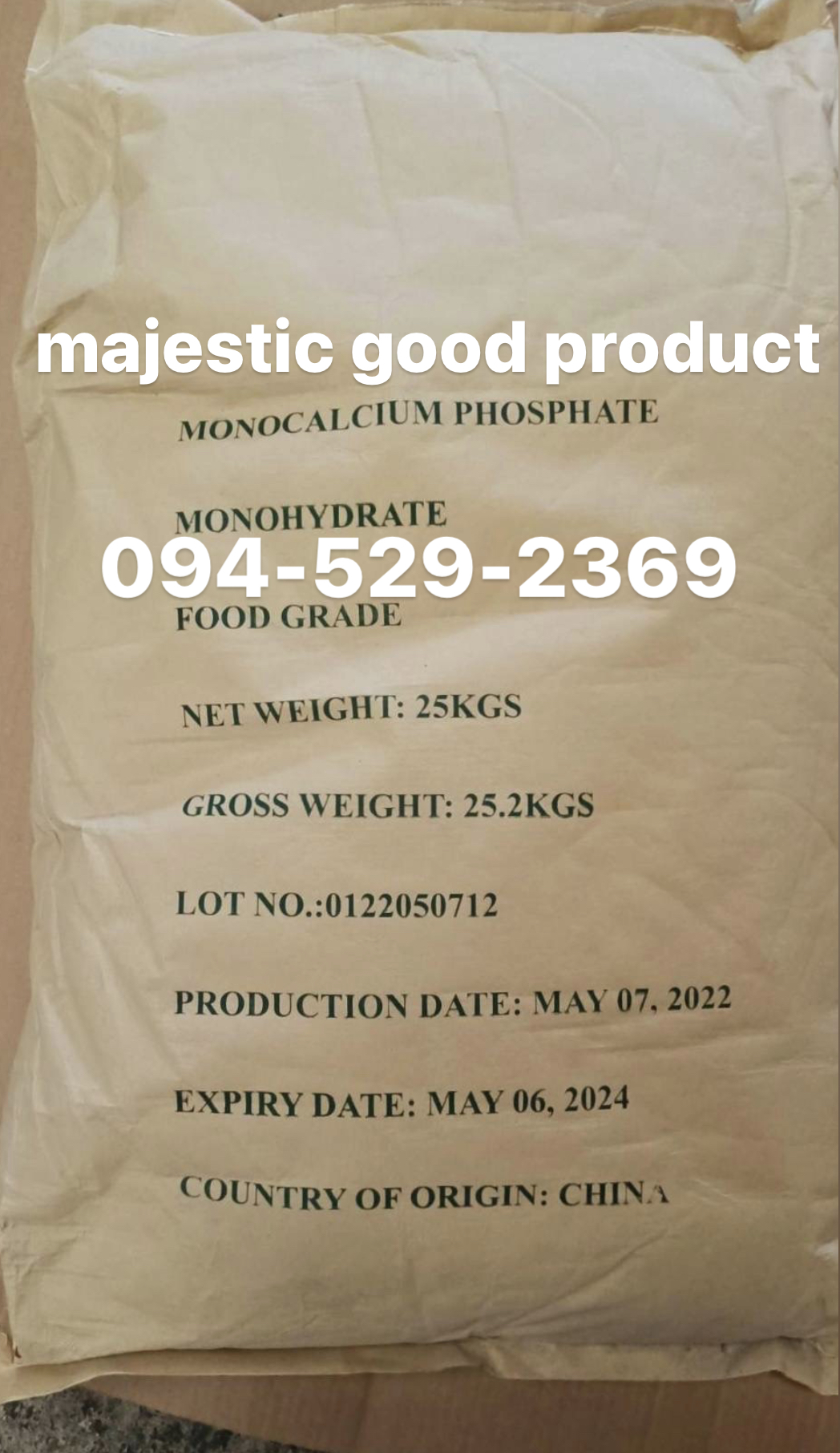โมโนเเคลเซียม ฟอสเฟต , monocalcium phosphate