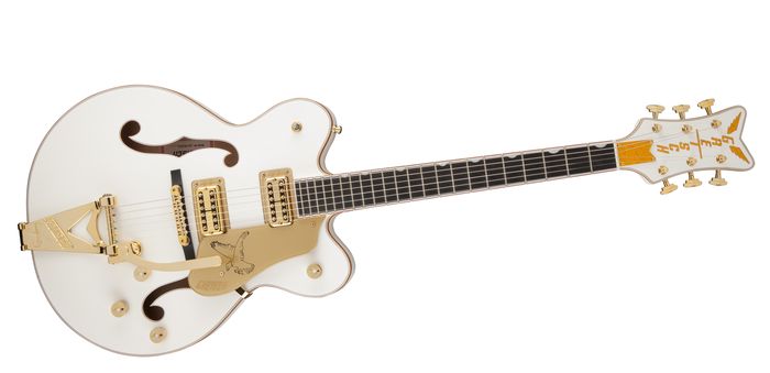 Gretsch Guitars G6139T-CBDC White Falcon Center Block Double Cutaway w/ Bigsby Tremolo White W/ Gold SparklBinding