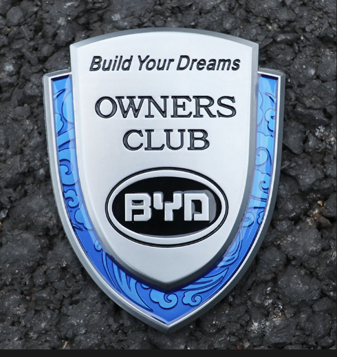 โลโก้สัญลักษณ์ BYD สำหรับรถยนต์ไฟฟ้า BYD Atto 3 บีวายดี อัตโต 3