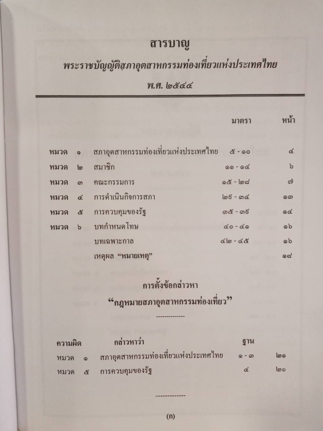 พระราชบัญญัติสภาอุตสาหกรรมท่องเที่ยวแห่งประเทศไทย พ.ศ.2544