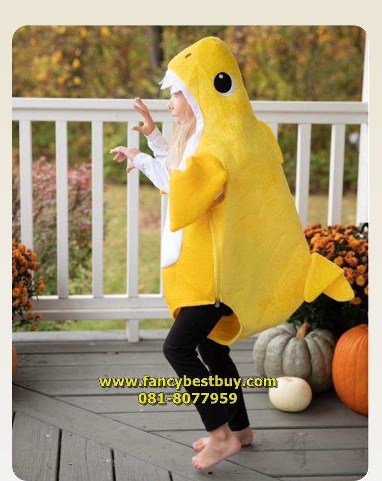 ชุดฉลาม สำหรับเด็กเล็ก เป็นชุดแฟนซีสัตว์ใต้ทะเล สำหรับการแสดง ใช้ได้ทั้งเด็กชายหญิง มี 3 สี ขนาด 100, 120