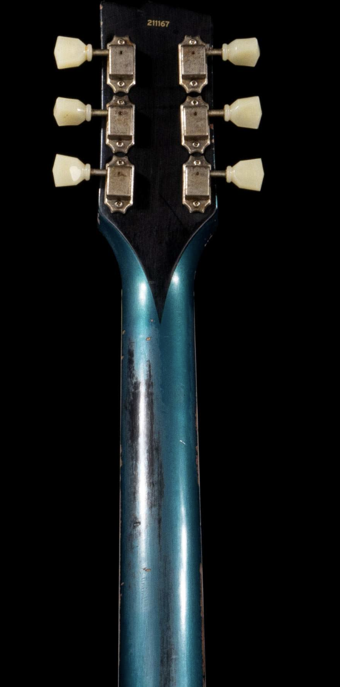 Rock N Roll Relics Lightning Hollowbody Heavy Relic Ocean Turquoise over Burst