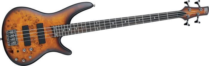 Ibanez SR500PB 4-String Electric Bass Guitar Brown Burst Flat