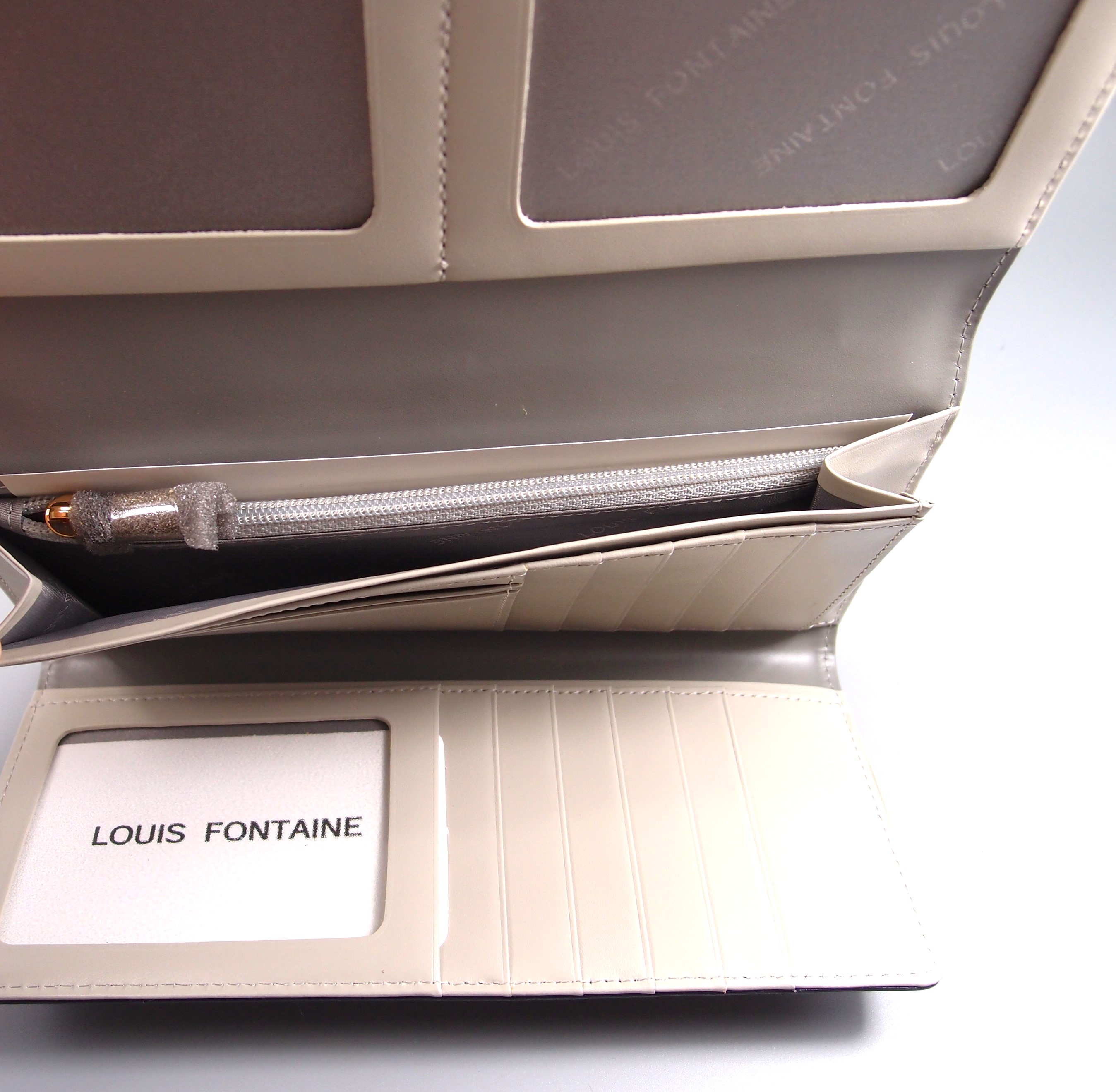 กระเป๋าสตางค์ LOUIS FONTAINE ดำ-เทา ใหม่ แท้