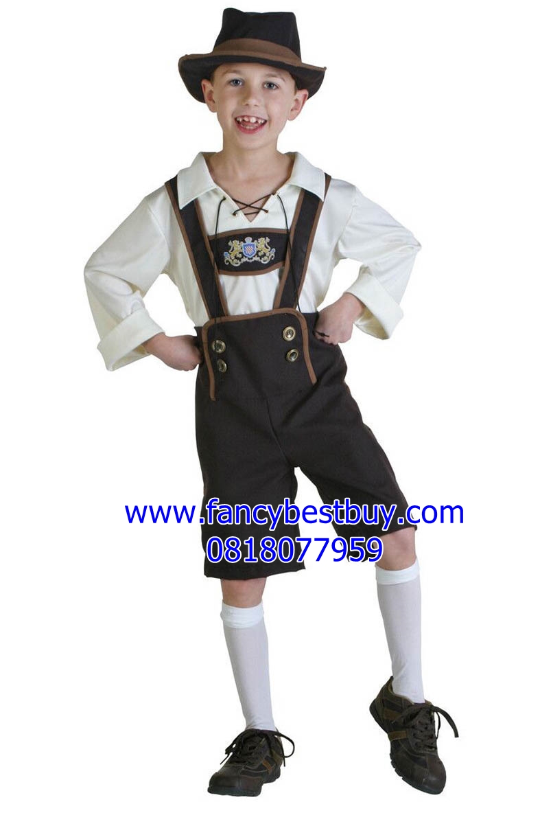 ชุดแฟนซีเด็ก ชุดประจำชาติเยอรมันนี ชุดบาวาเรียน มีขนาด M 125-135, L 135-145, XL 145-155