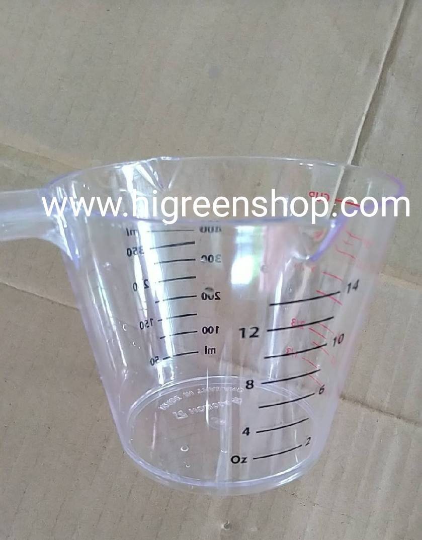 ถ้วยตวงใสPSขนาด 400 CC.มีด้ามจับ