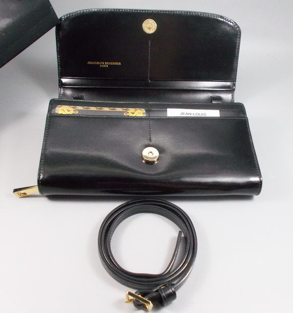 กระเป๋าสตางค์ JEAN-LOUIS SCHERRER ดำ-ครีม ใหม่ แท้