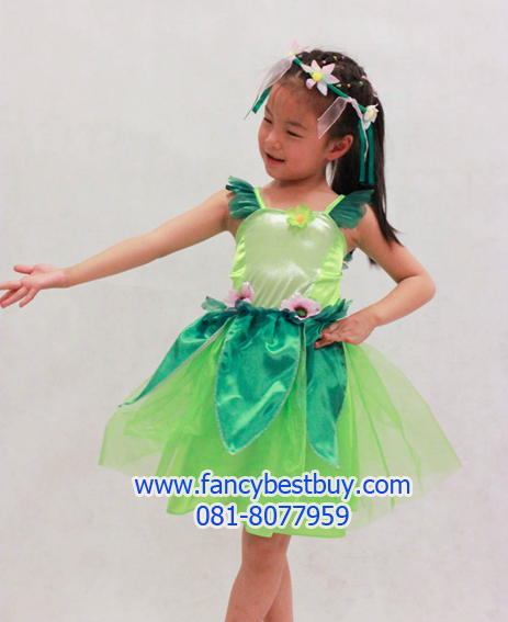 ชุดเจ้าหญิงน้อยแฟนซีเด็ก Green Fairy สีเขียว ขนาด M, L
