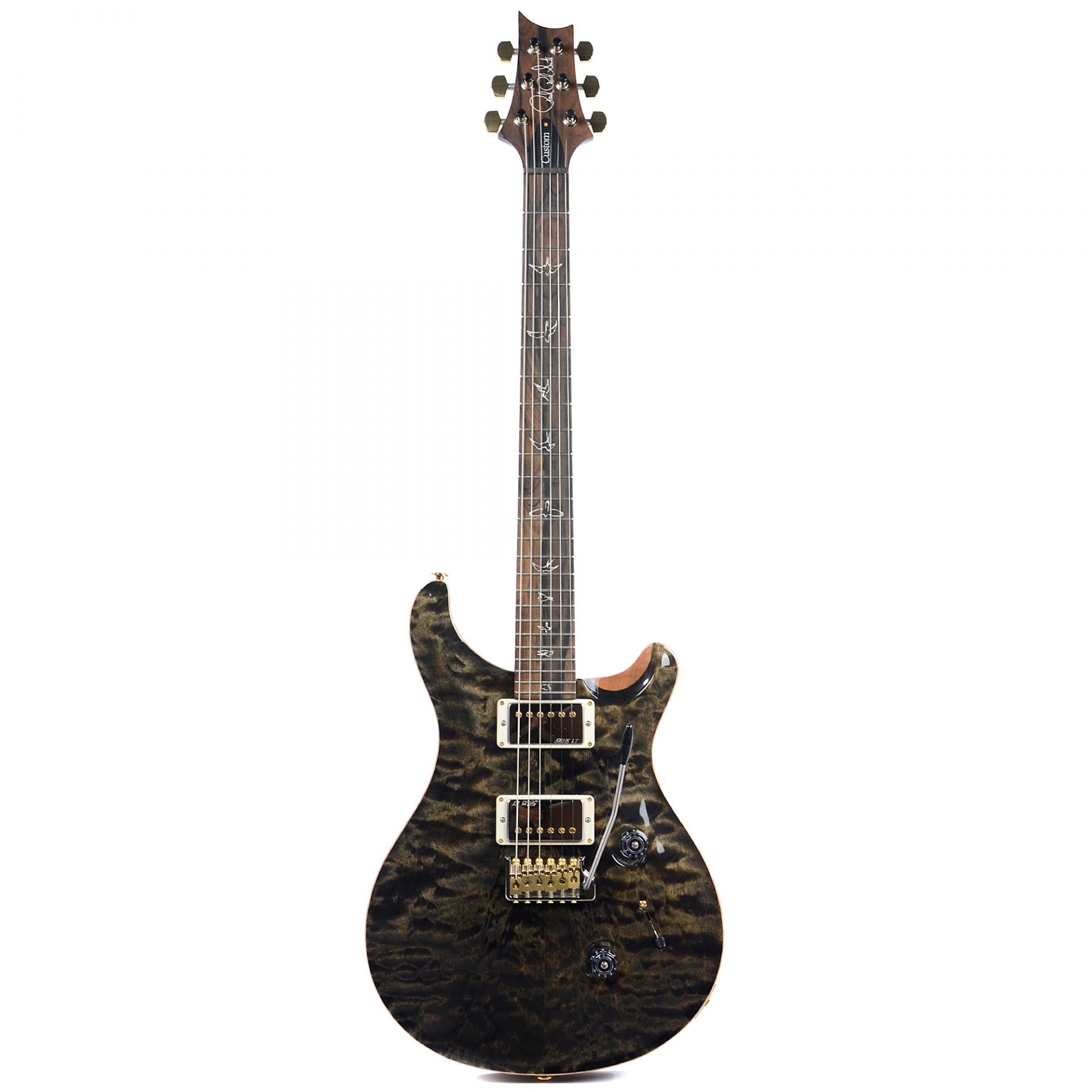 PRS CME Wood Library Custom 24 10 Top Quilt with Pattern Regular Neck Obsidian No.235367