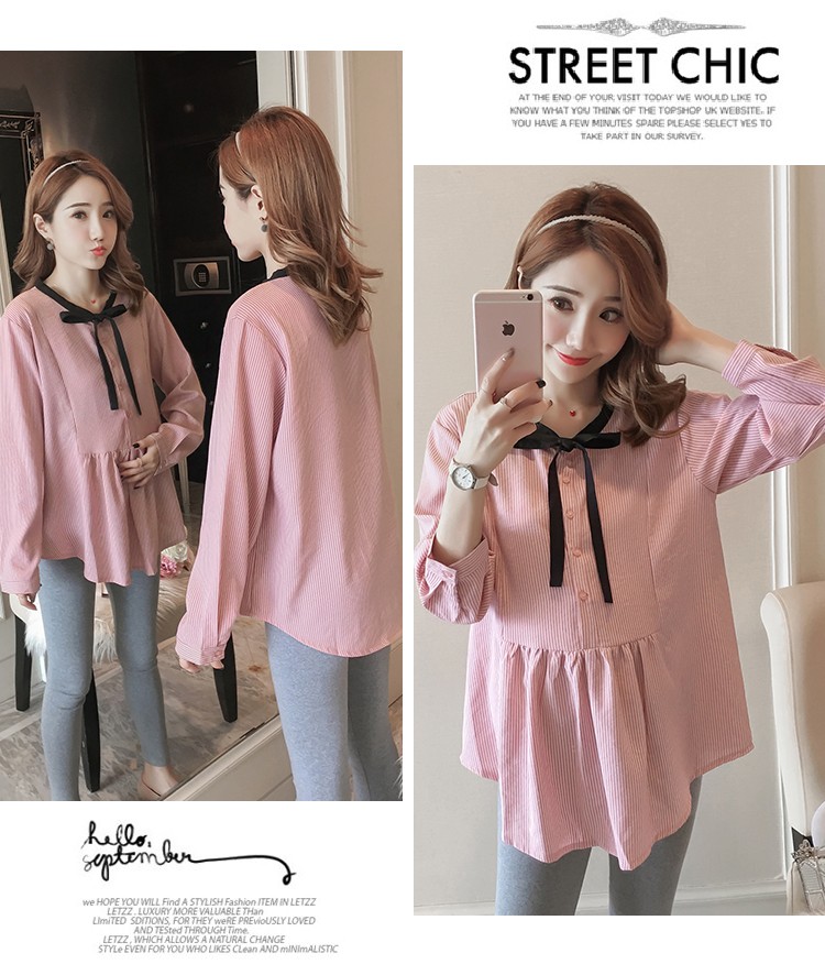 ชุดเซ็ต เสื้อแขนยาวสีแดงอมชมพู กระดุมหน้าแกะได้ + กางเกงเลกกิ้งขายาวสีเทา เอวปรับได้ ใส่สบาย น่ารักมากๆค่ะ