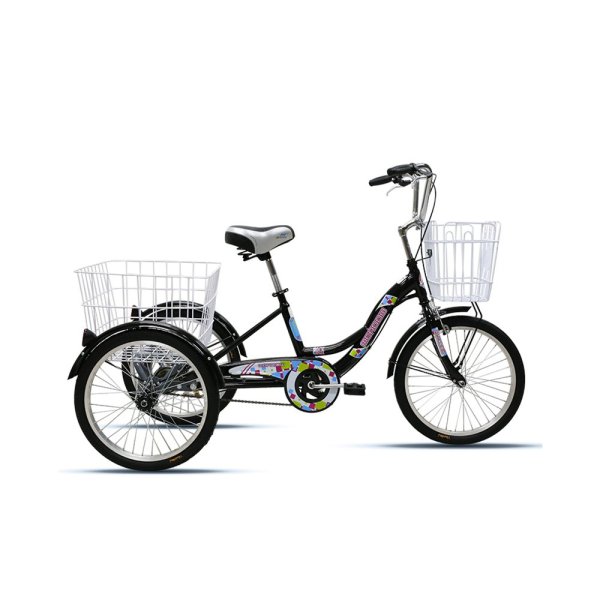 [SALE 25%] รถจักรยานสามล้อ MEADOW (ใส่ที่นั่งหลังได้) ตะกร้าท้ายใบใหญ่