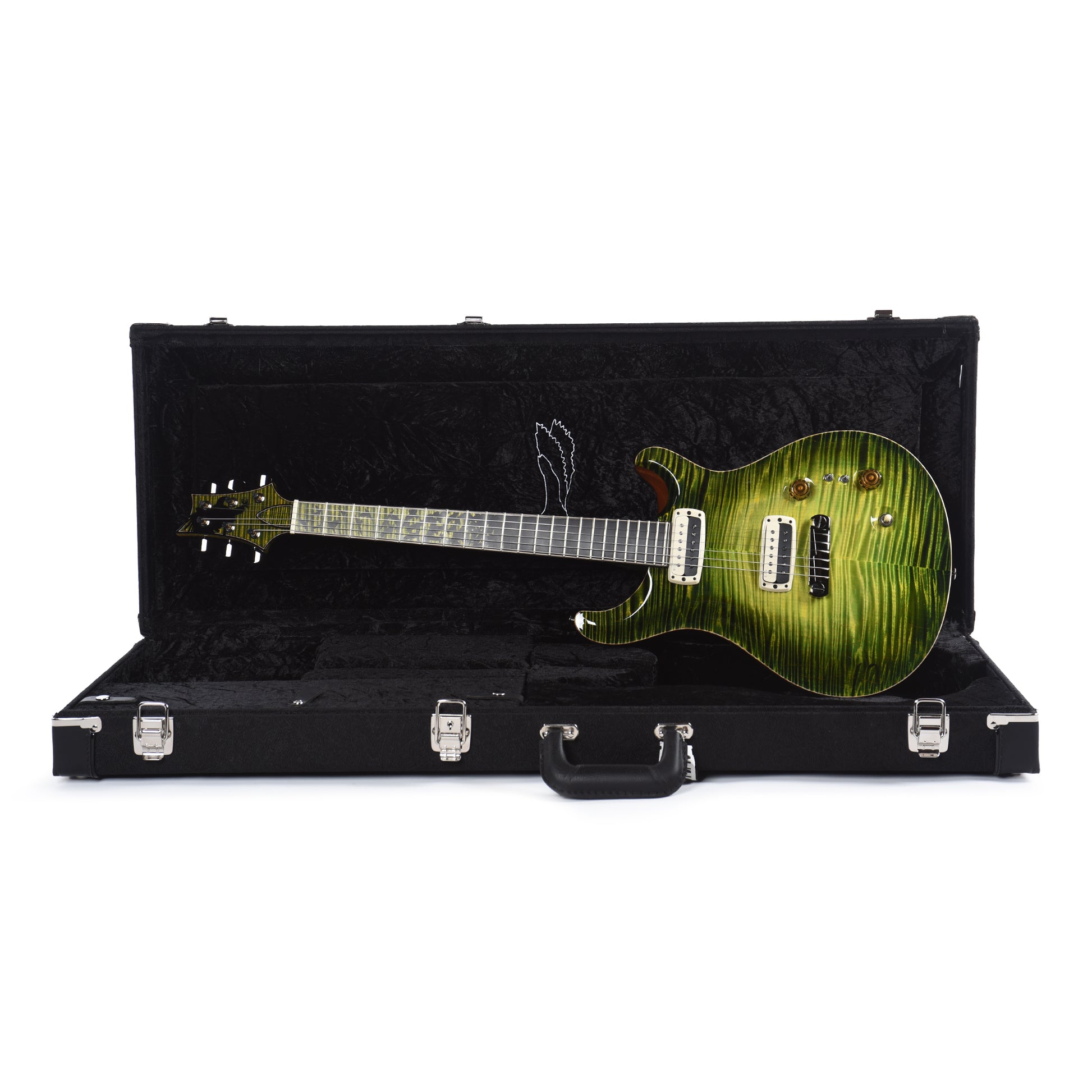 PRS Private Stock Paul's Guitar Curly Maple/African Mahogany Rainforest Glow w/Stained Neck/Fingerboard & Birds of a Feather Inlay