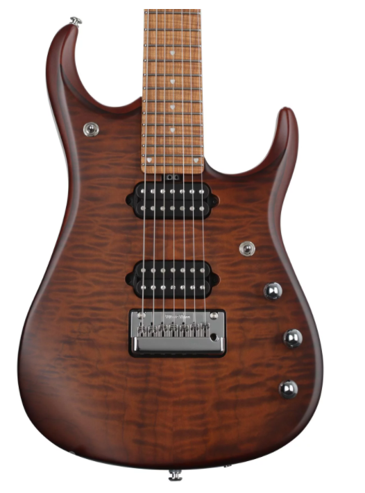 Ernie Ball Music Man JP15 7 Electric Guitar - Sahara Burst Quilt