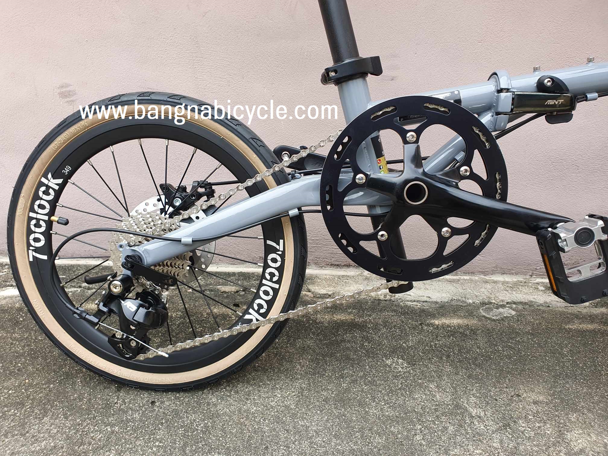 รถพับ Mint T9 16-349 เฟรมโครโม ล้อดิสเบรค ขอบสูง โม่ดัง