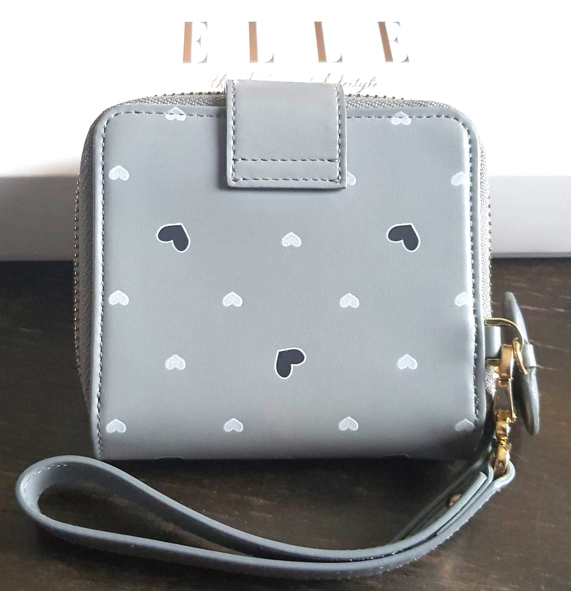 กระเป๋าสตางค์ ELLE เทา ใหม่ แท้