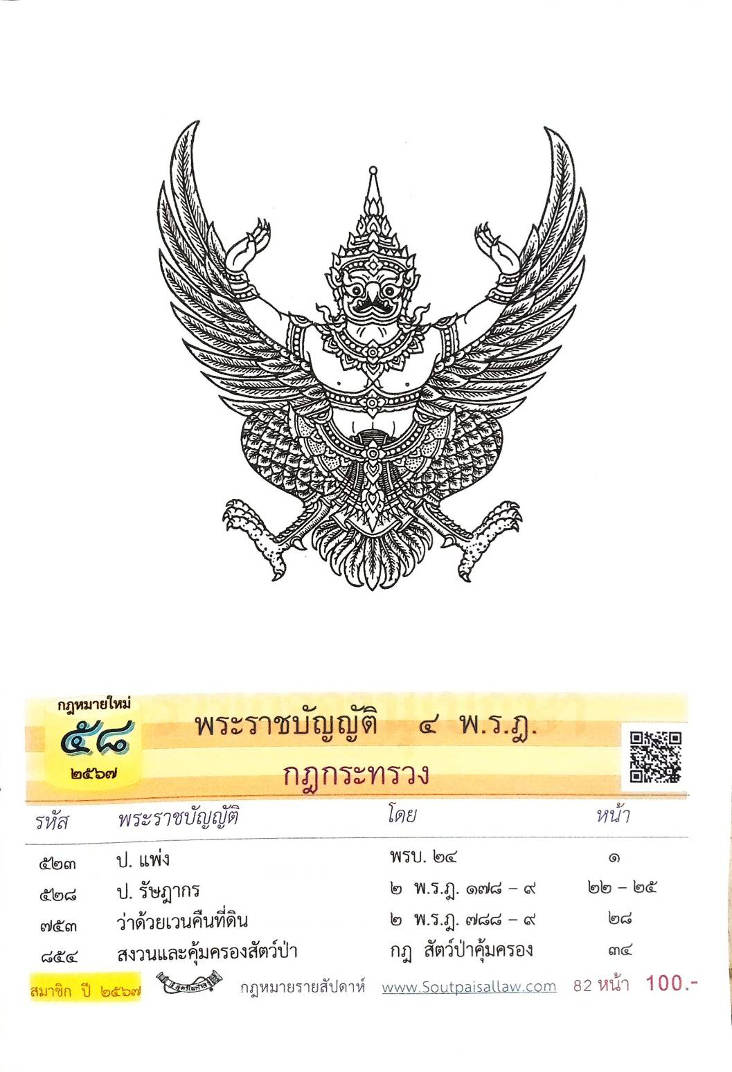 กฎหมายใหม่ปี 2567 ตอนที่ 58 พระราชบัญญัติ 4 พ.ร.ฎ. กฎกระทรวง