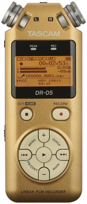 TASCAM Special Edition Vintage Gold DR-05 Linear PCM Recorder Gold