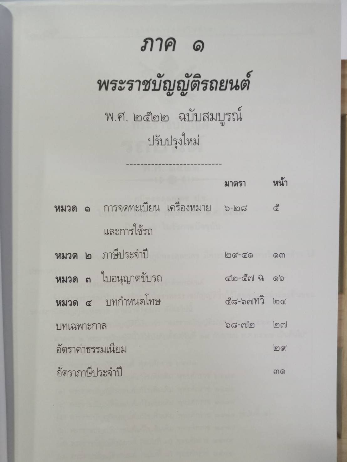 พระราชบัญญัติรถยนต์ ใหม่ ฉบับใช้งานที่สมบูรณ์ พร้อมแผ่น CD