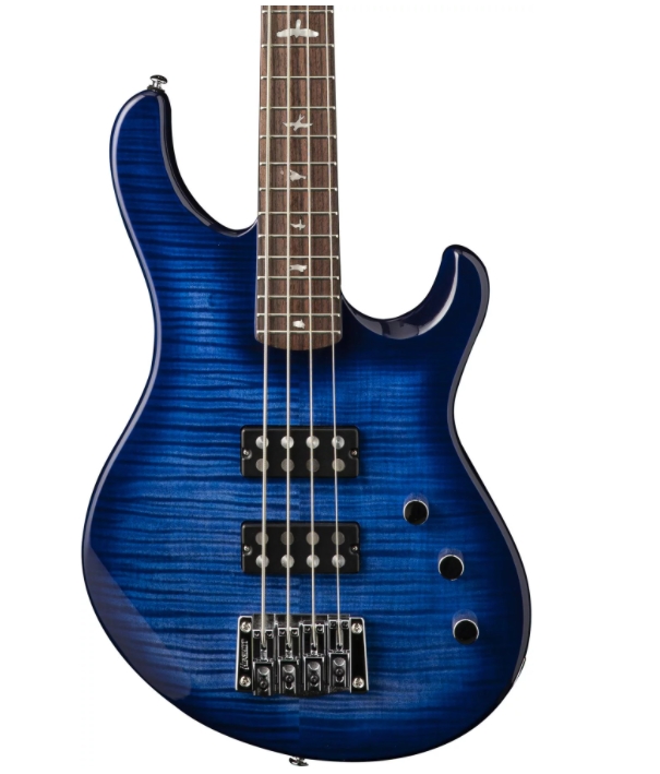 PRS SE Kingfisher Bass Guitar - Faded Blue Wrap Around Burst