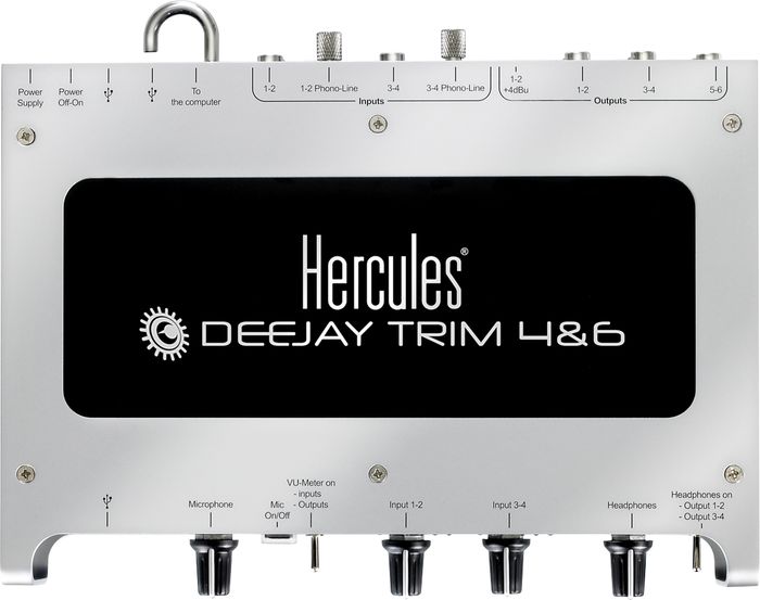 Hercules DeeJay Trim + Scratch 4&6 DJ Audio Interface and Time Code Software
