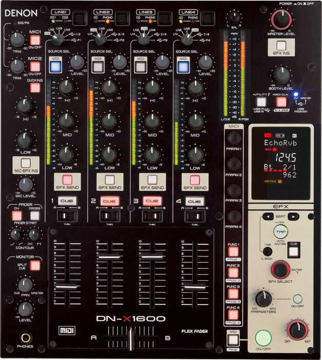 Denon DN-X1600 4-Channel Digital DJ Mixer