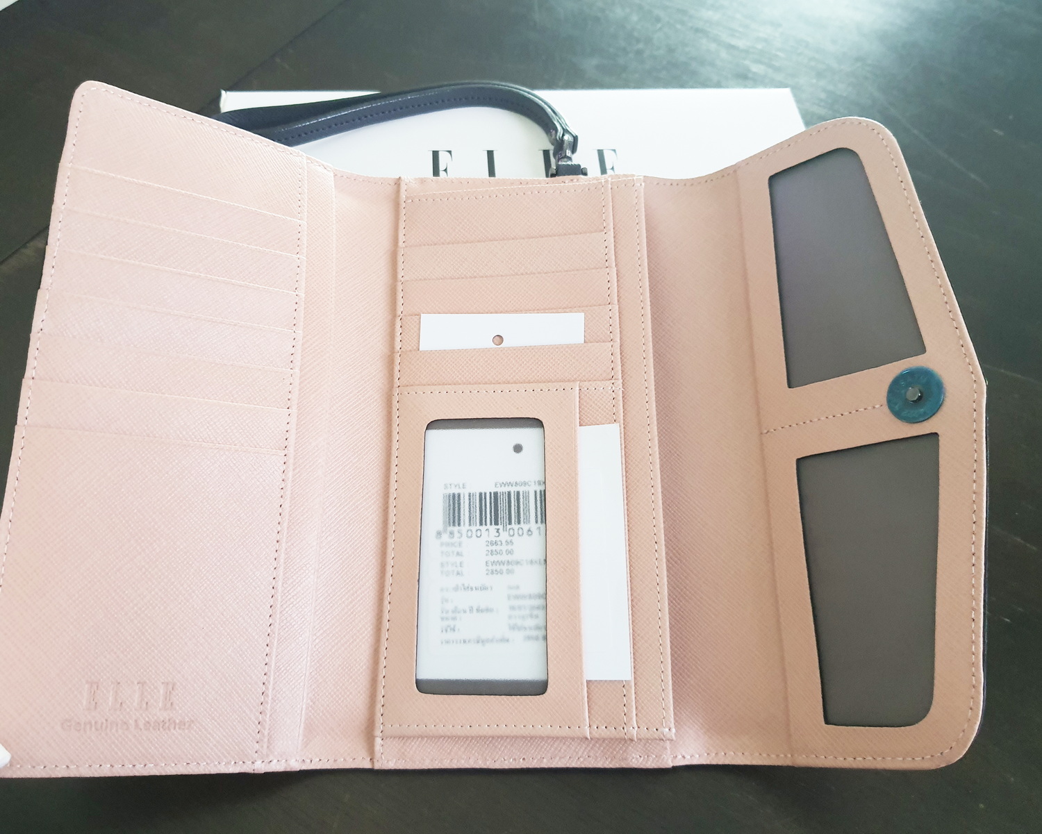 กระเป๋าสตางค์ ELLE กรม-ชมพู ใหม่ แท้