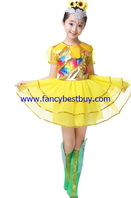 ชุดดอกทานตะวัน Sunflower ชุดดอกไม้ ขนาด 110, 120, 130, 140 (รวมดอกไม้ 2 อัน)