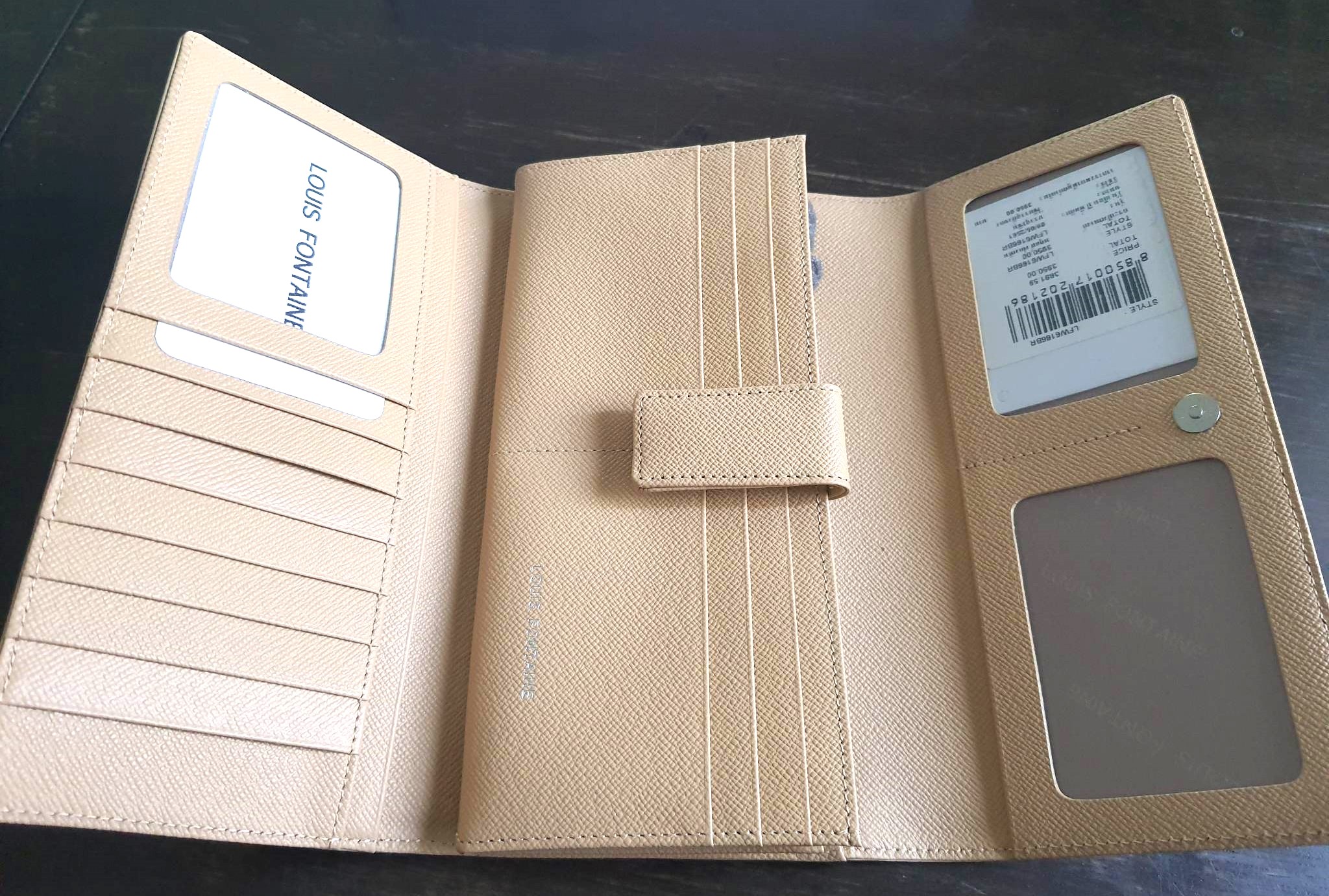 กระเป๋าสตางค์ LOUIS FONTAINE เบจ ใหม่ แท้