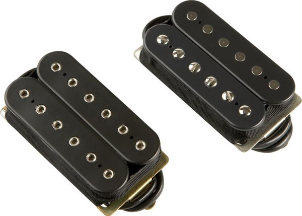 DiMarzio Classic Rock Humbucker Pre-Wired Pickup Set - Long Shaft Pots BlackF-Spaced