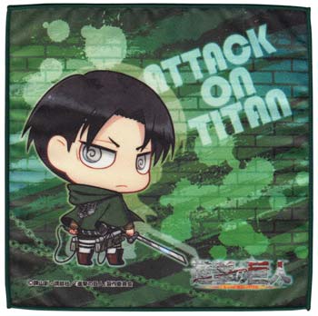ผ้าเช็ดหน้า Attack on Titan Chimi Levi (แท้)