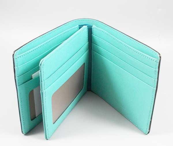 กระเป่าสตางค์ LOUIS FONTAINE ดำ-ฟ้าเขียว ใหม่ แท้