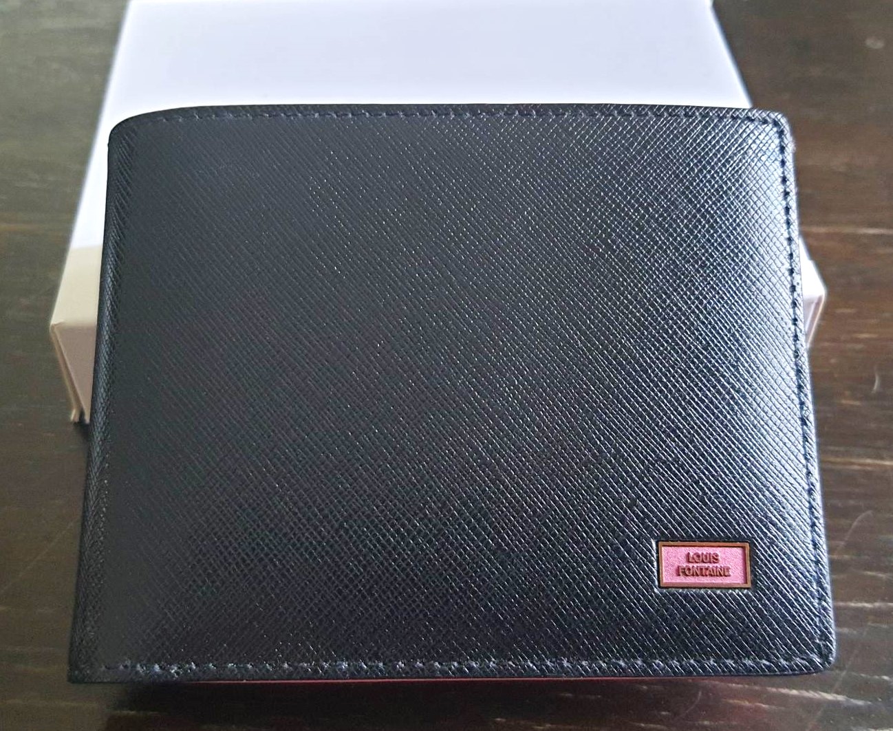 กระเป๋าสตางค์ Louis Fontaine ดำ-กลีบบัว ใหม่ แท้