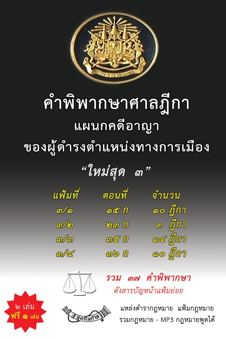คำพิพากษาศาลฎีกาแผนกคดีอาญาของผู้ดำรงตำแหน่งทางการเมือง ใหม่สุด 4