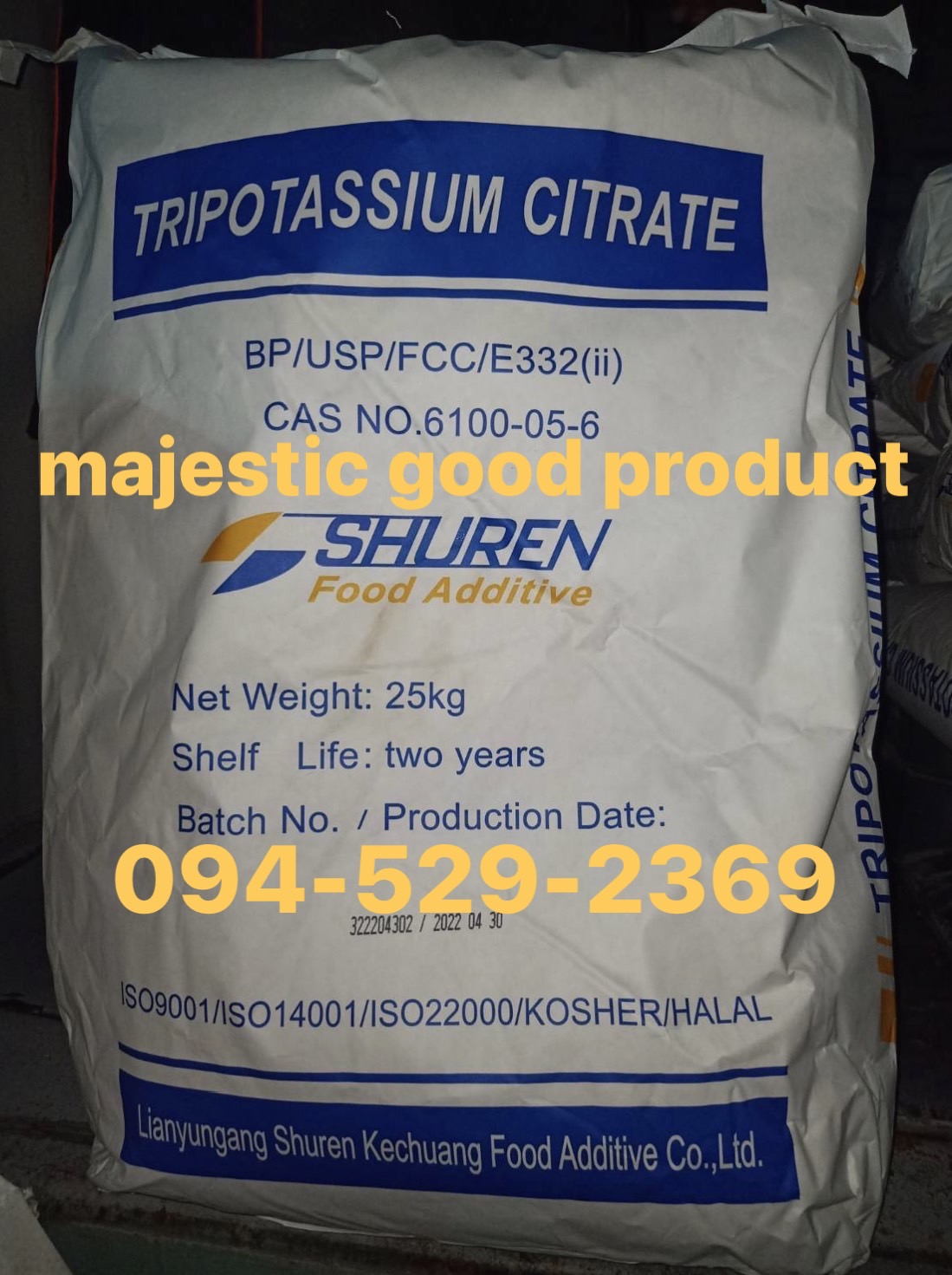 โพแทสเซียม ซิเตรท, Potassium citrate