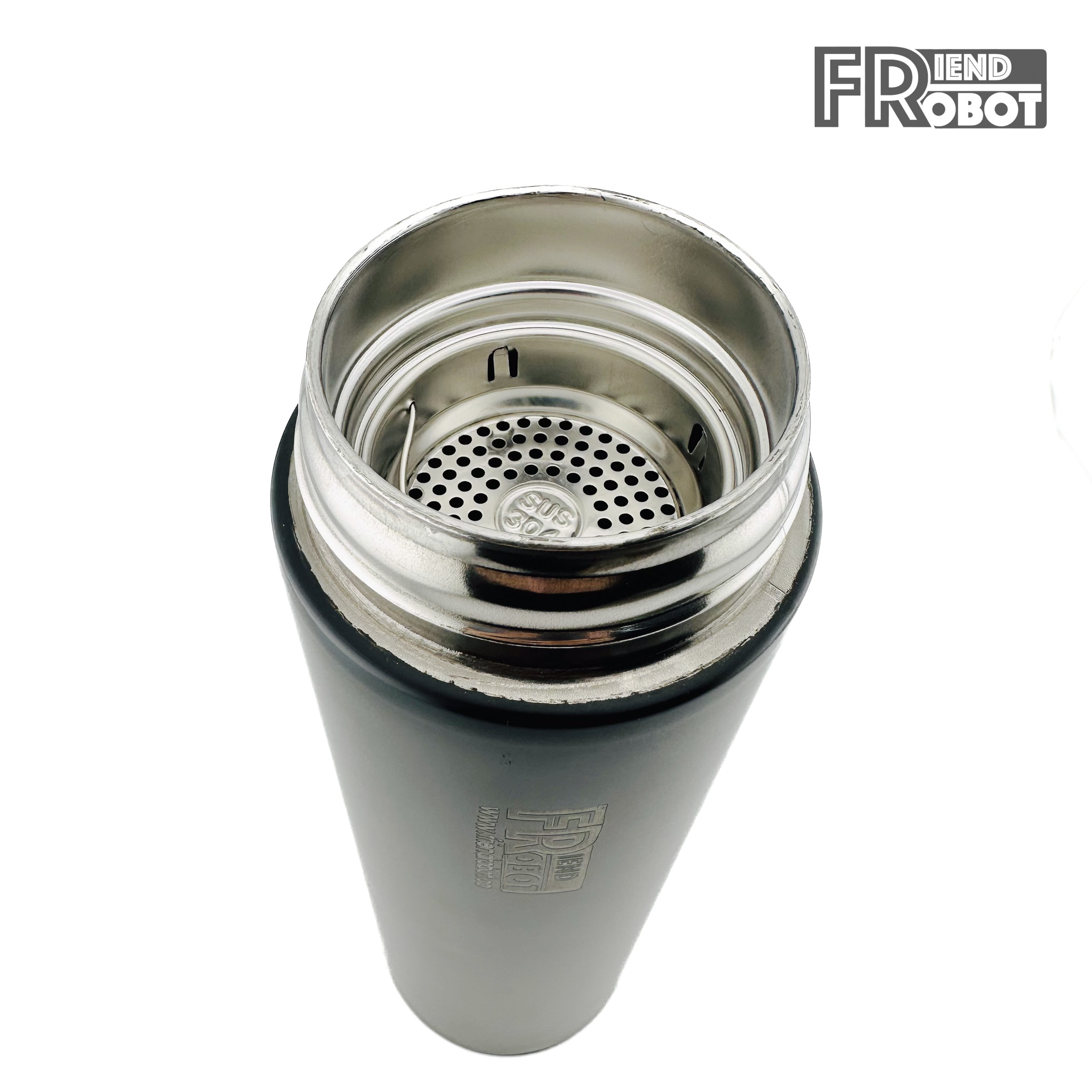 ขวดน้ำสแตนเลส บอกอุณหภูมิน้ำ ขนาด 500ml Friend Robot