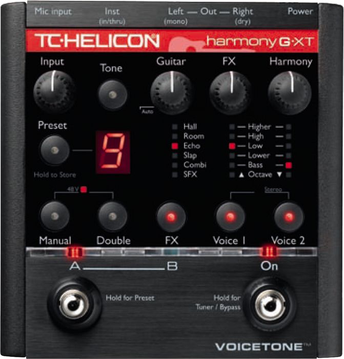 TC Helicon VoiceTone Harmony G-XT Vocal Harmony and Effects Pedal for Guitarists
