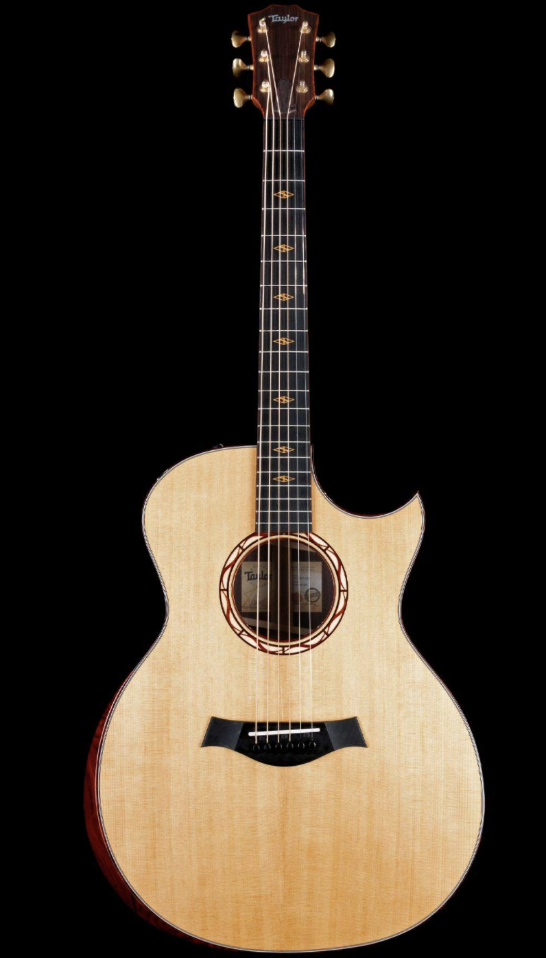 Taylor Custom Grand Auditorium Acoustic-Electric Sitka Spruce Top Ebony Board Natural