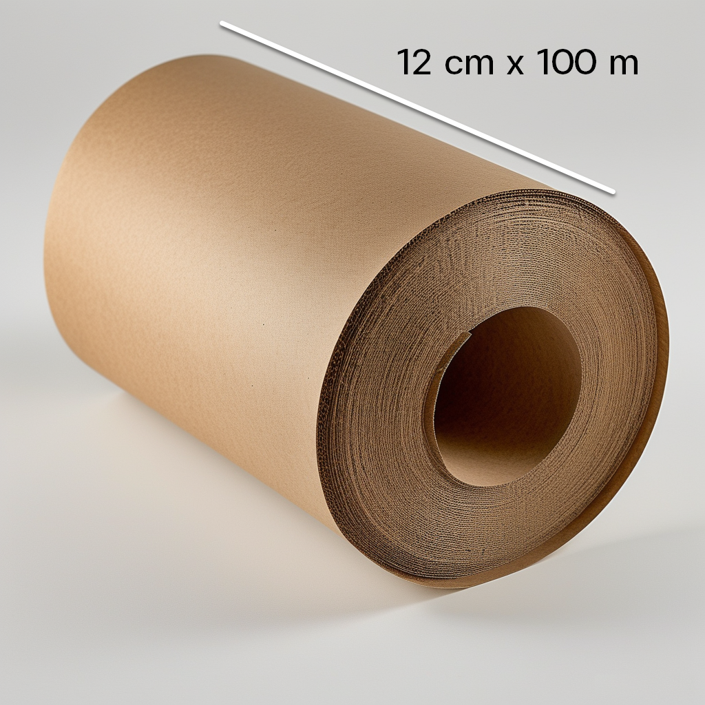 กระดาษคราฟท์น้ำตาล กระดาษสีน้ำตาล ห่อของแบบม้วน ความหนา 80 แกรม หน้ากว้าง 12 cm x ยาว 100 m ม้วนกระดาษน้ำตาล ม้วนกระดาษคราฟท์ (10 ม้วน)