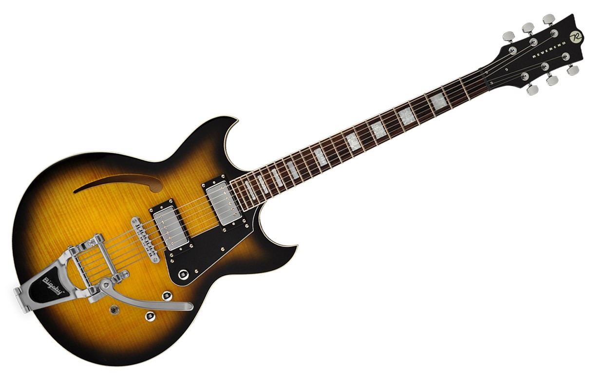 Reverend Manta Ray HB-FM Tobacco Sunburst w/ Bigsby